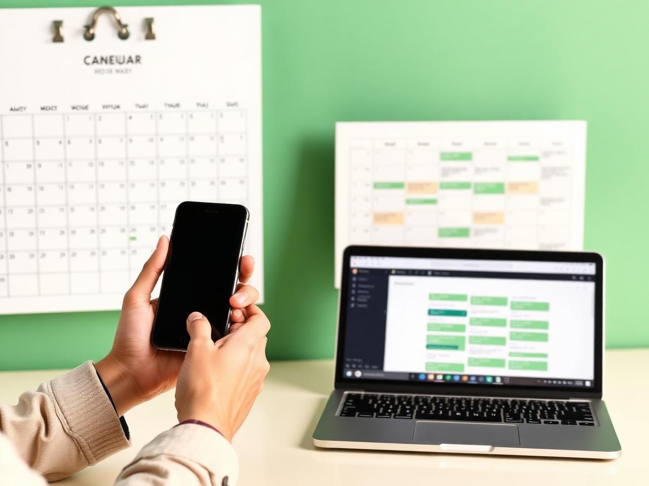 Storyboard of a phone call moving from greeting to calendar lookup to a confirmed booking