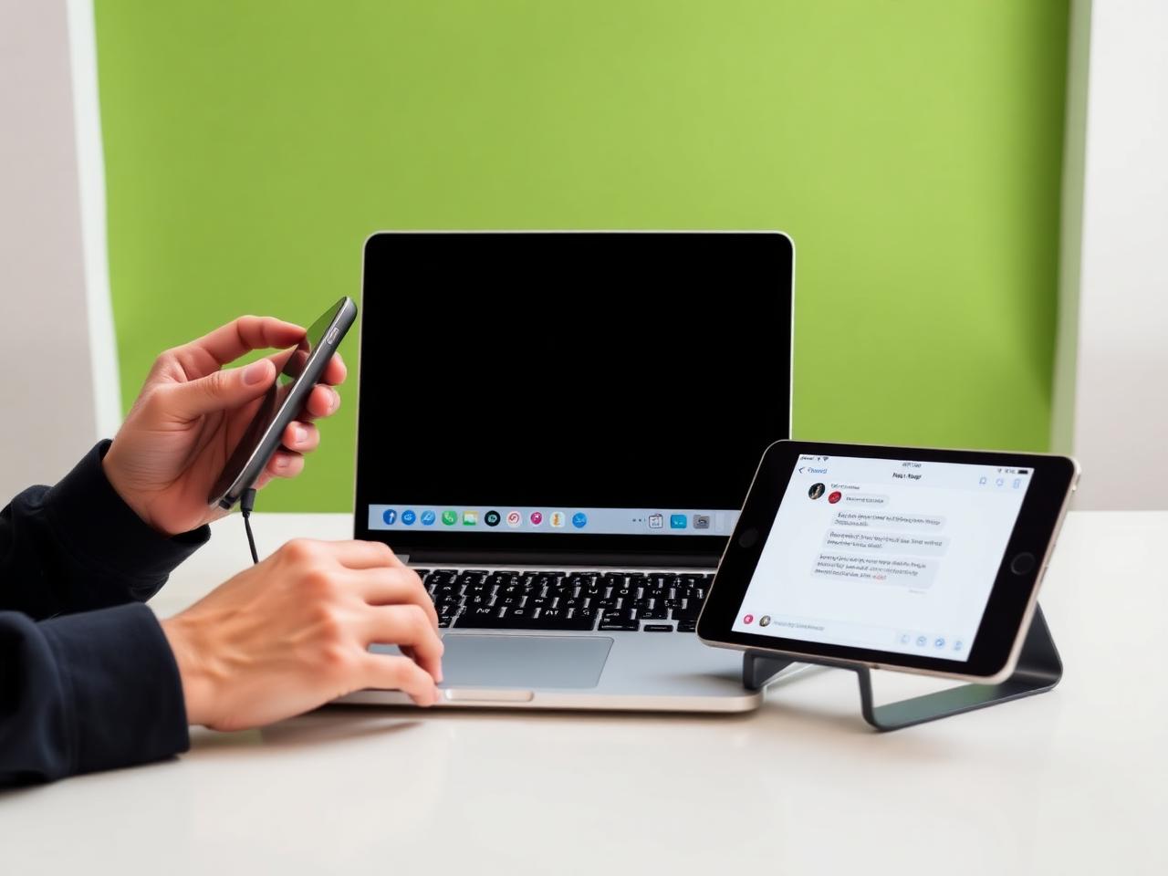 Diagram of phone, WhatsApp and website chat channels connecting into one shared customer record