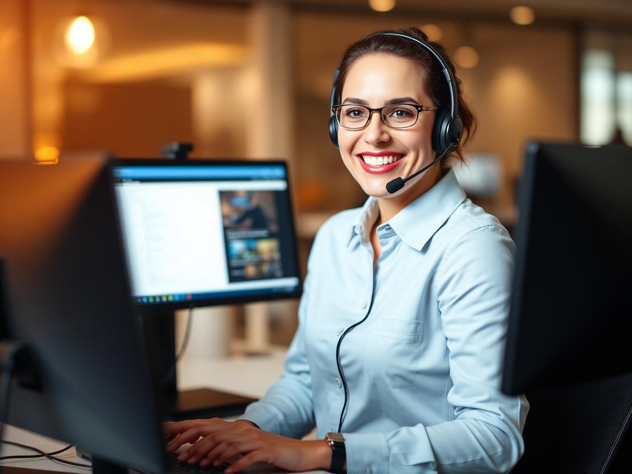 Illustration of a human agent and an AI voice agent working side by side on a shared call queue